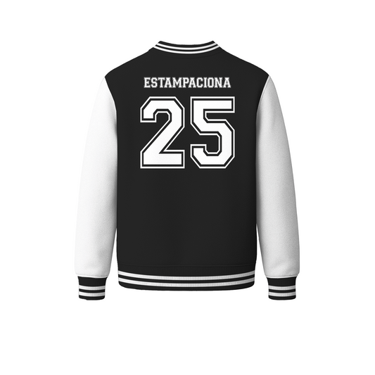 chamarra universitaria varsity jacket doble estampado