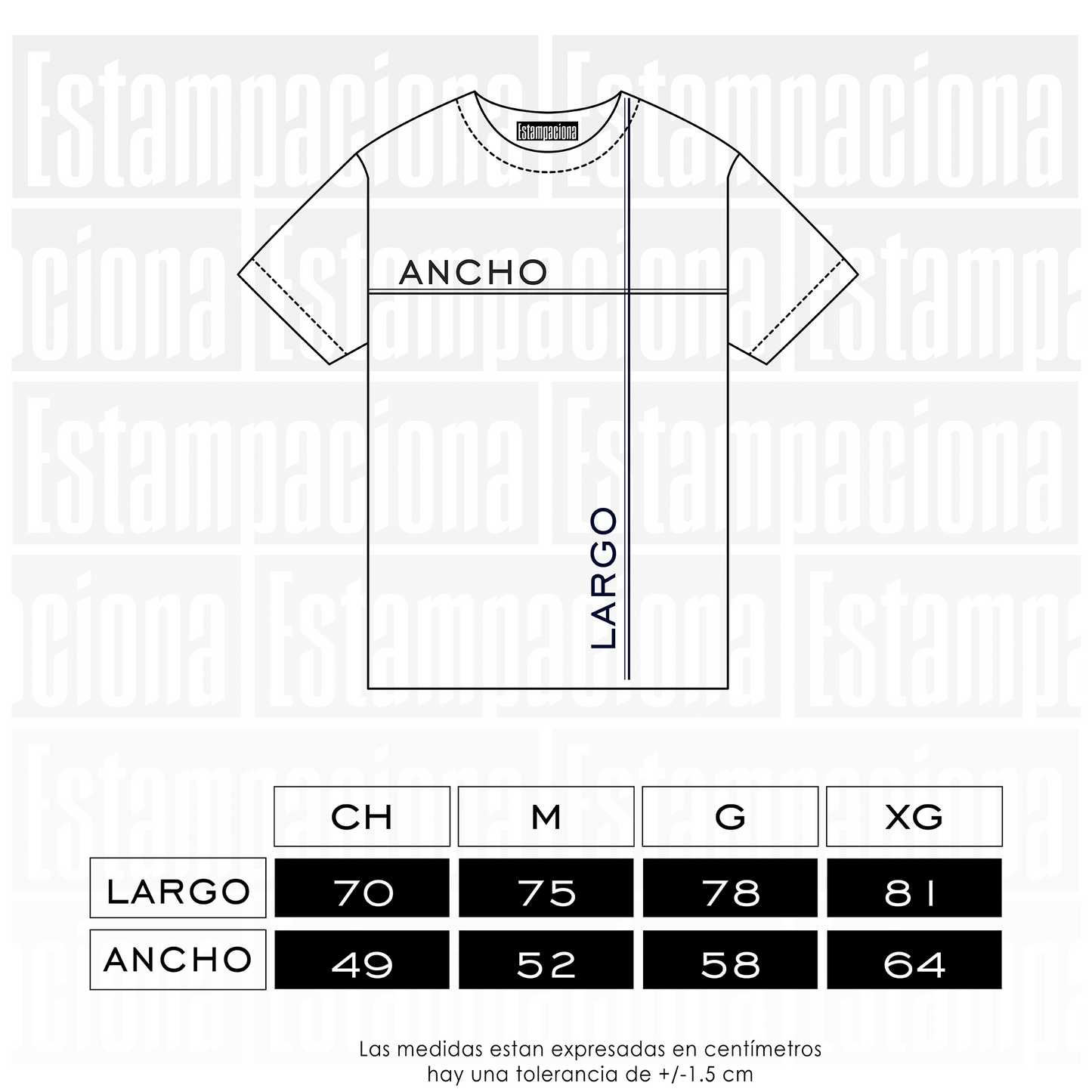 Playera cuello redondo manga corta 50/50 260 grs bordado unisex