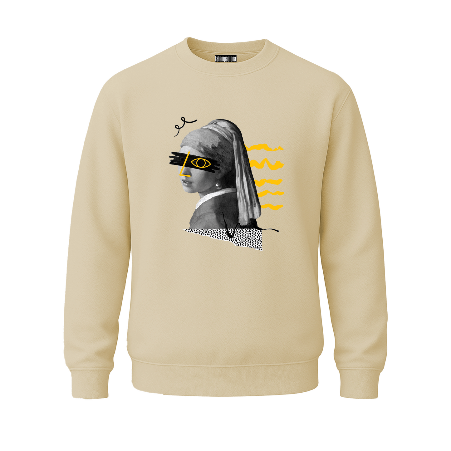 sudadera 50/50 cuello redondo unisex estampado DTF