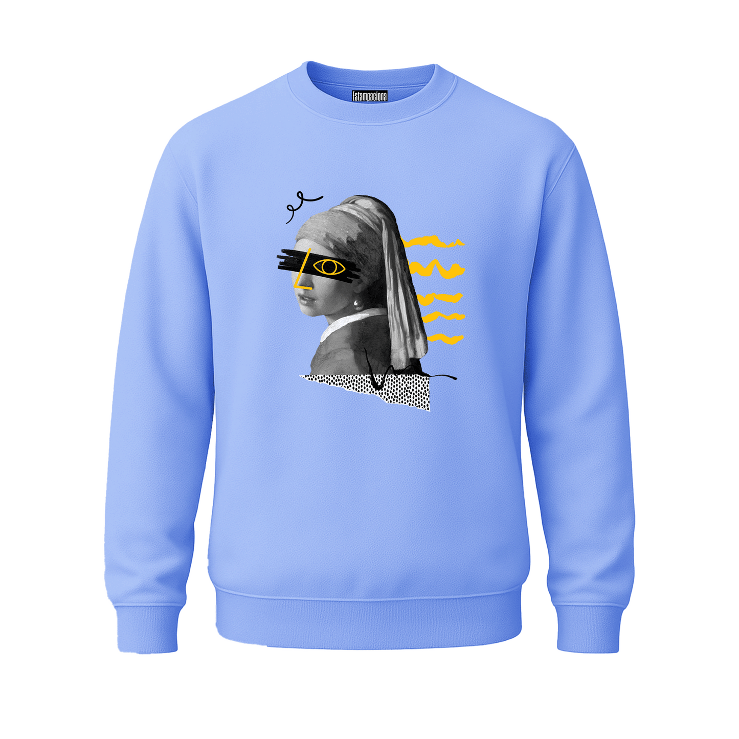 sudadera 50/50 cuello redondo unisex estampado DTF