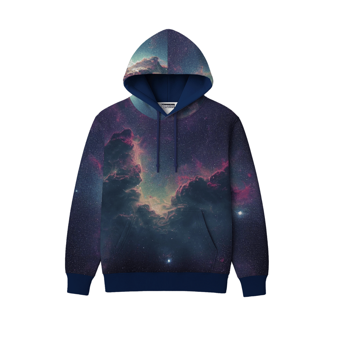 sudadera con gorro y cangurera full print unisex