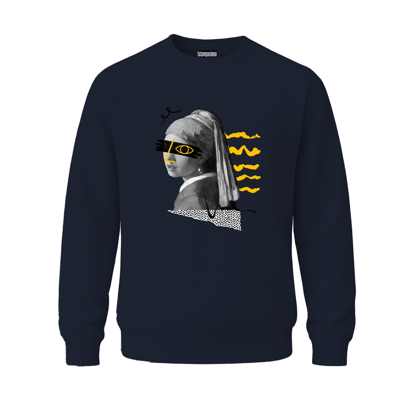 sudadera 50/50 cuello redondo unisex estampado DTF