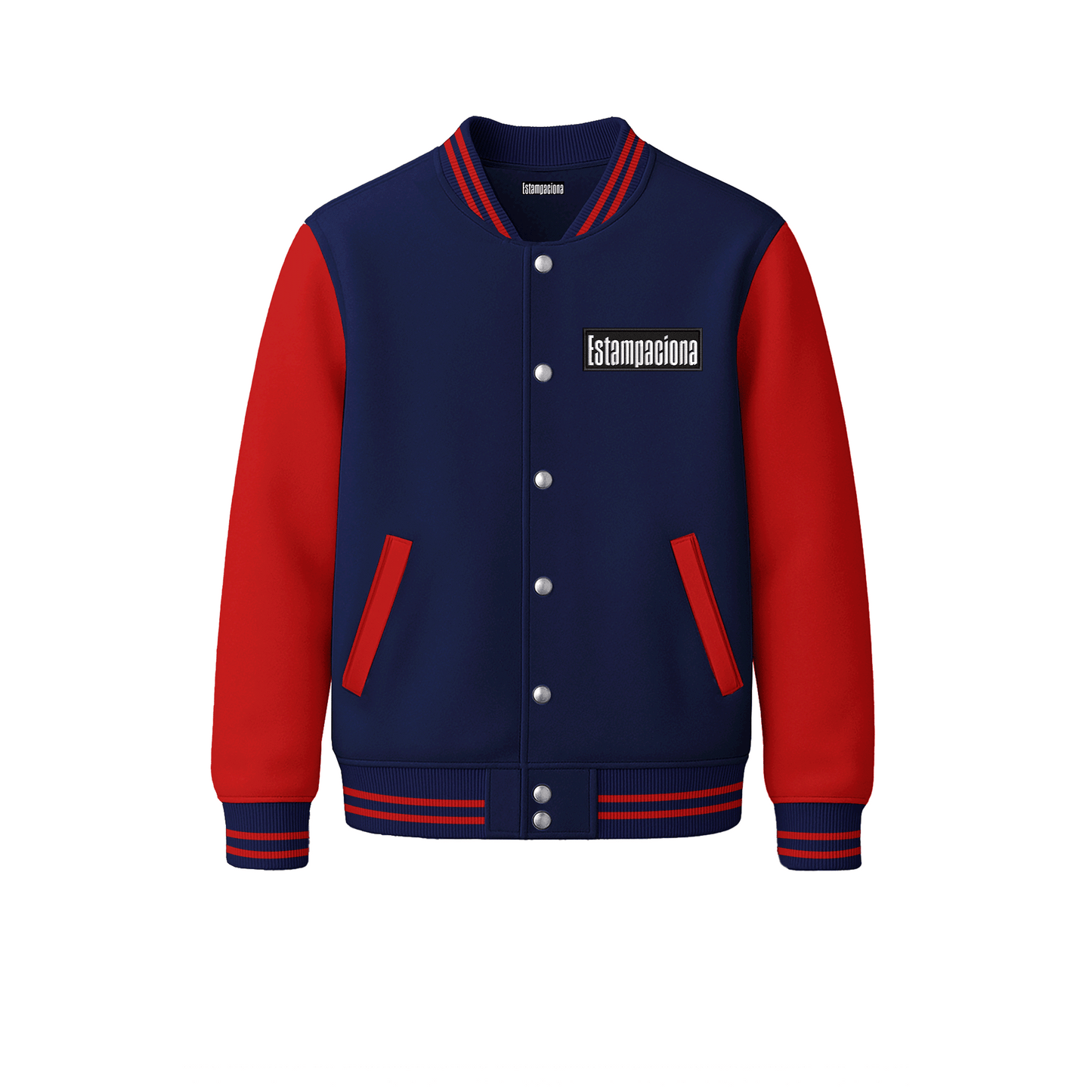 chamarra universitaria varsity jacket doble estampado