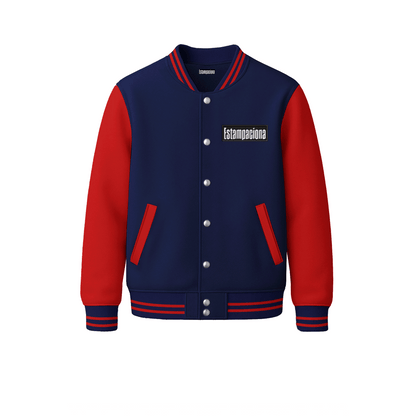chamarra universitaria varsity jacket doble estampado