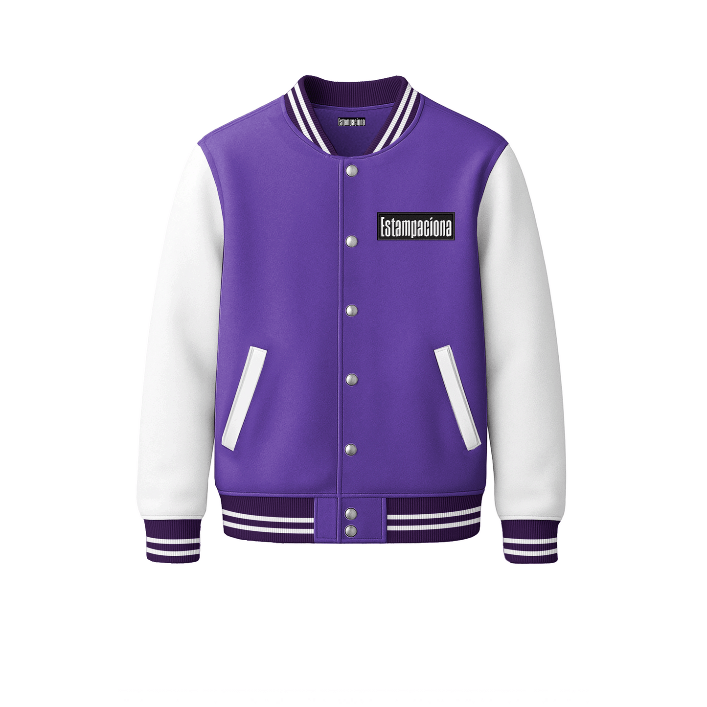 chamarra universitaria varsity jacket doble estampado