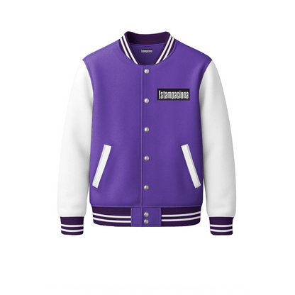 chamarra universitaria varsity jacket doble estampado