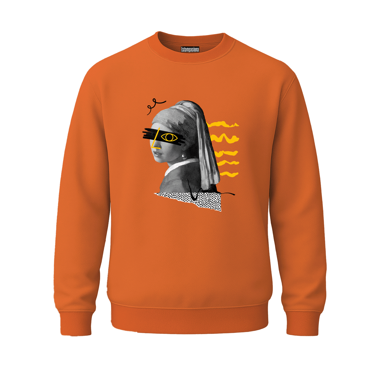 sudadera 50/50 cuello redondo unisex estampado DTF