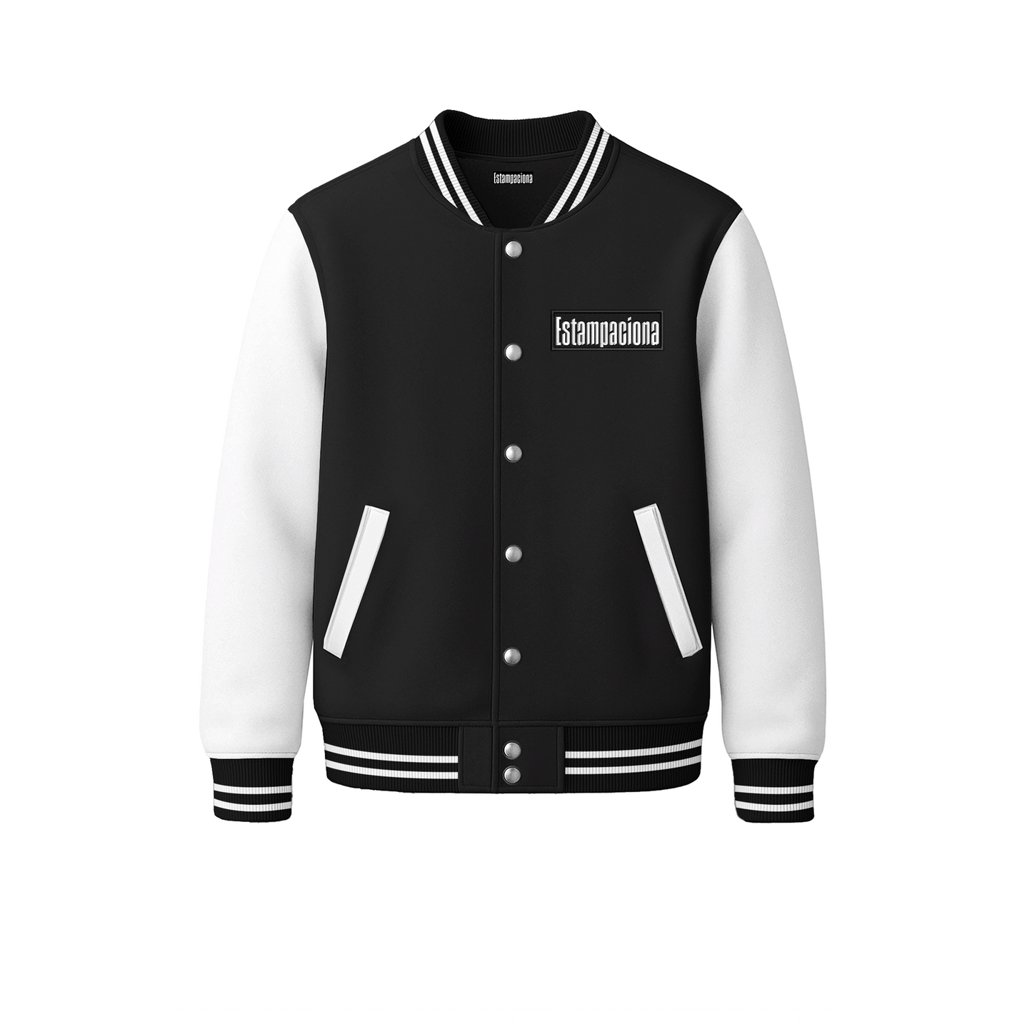 chamarra universitaria varsity jacket doble estampado