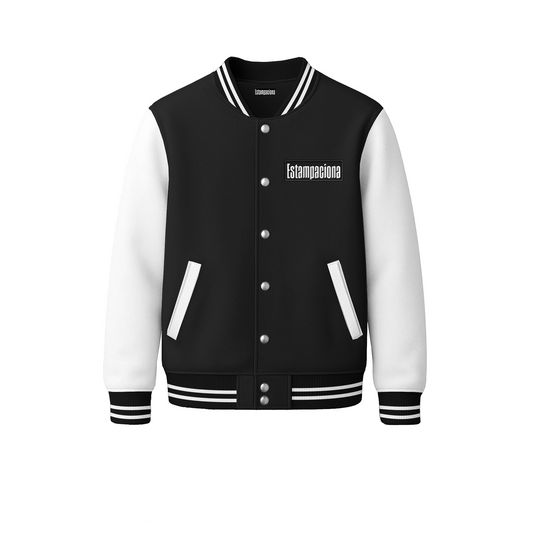 chamarra universitaria varsity jacket doble estampado