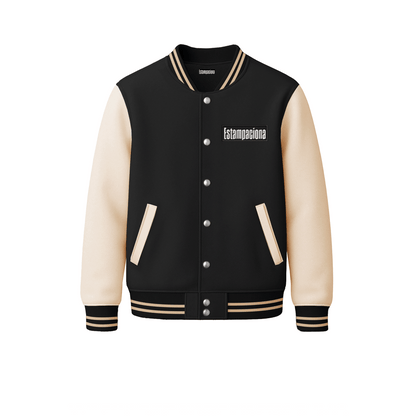 chamarra universitaria varsity jacket doble estampado