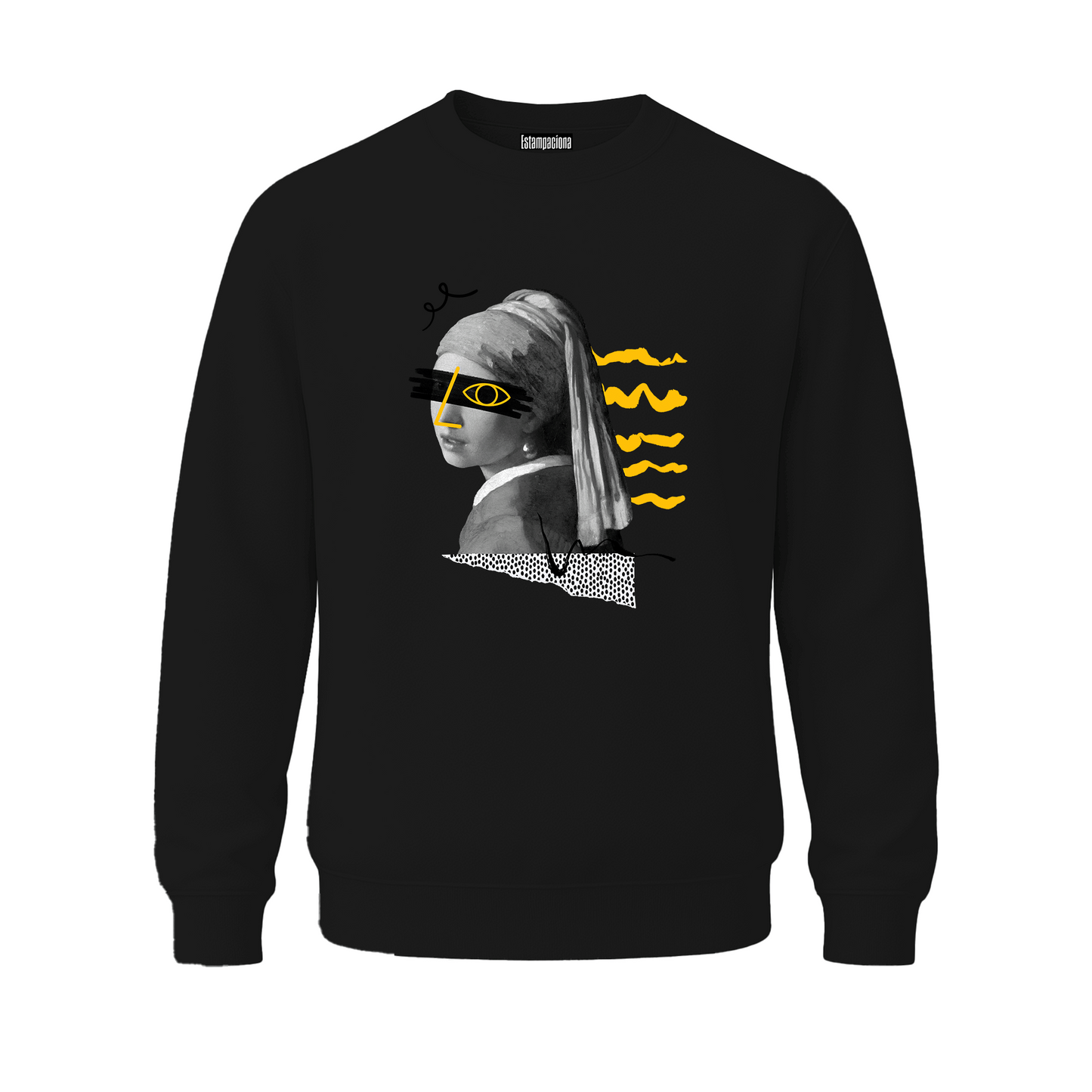 sudadera 50/50 cuello redondo unisex estampado DTF