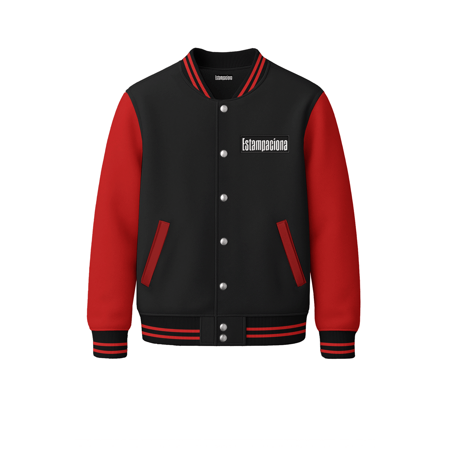 chamarra universitaria varsity jacket doble estampado