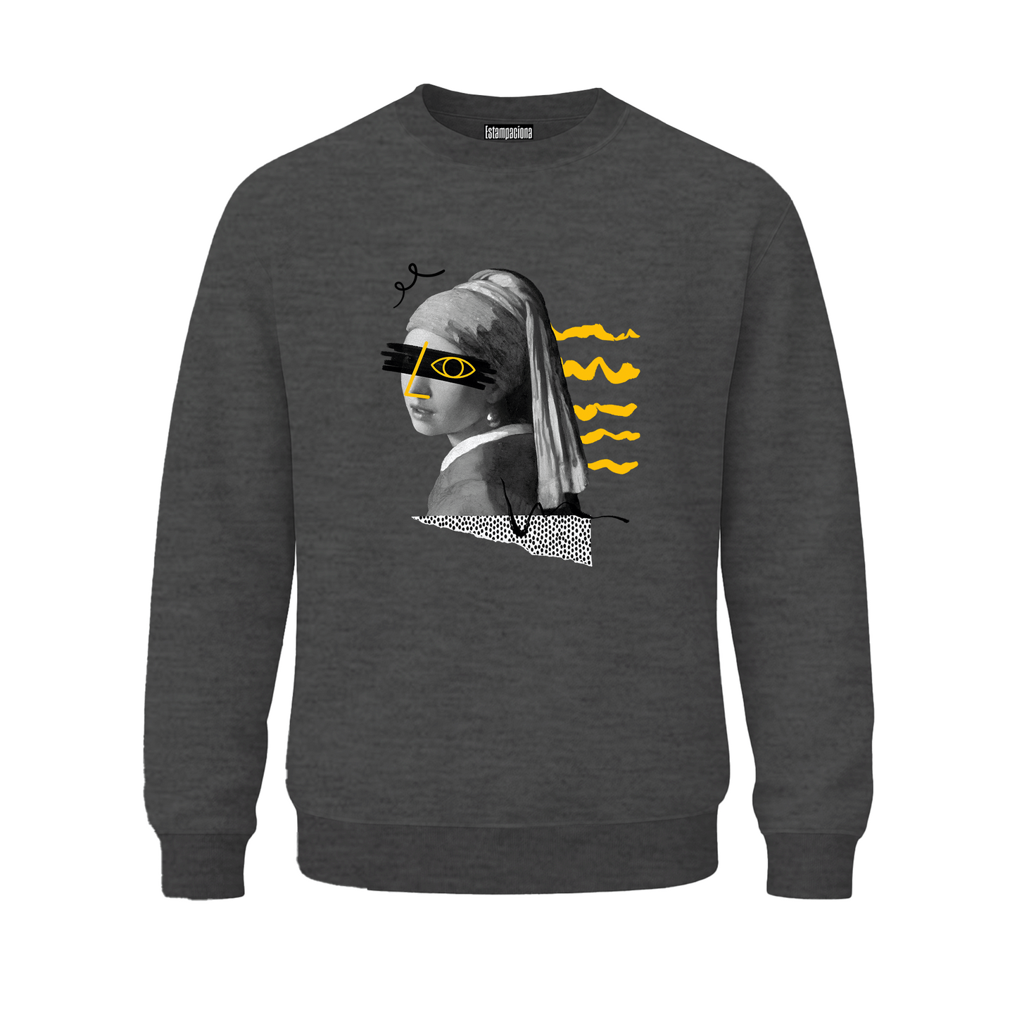 sudadera 50/50 cuello redondo unisex estampado DTF