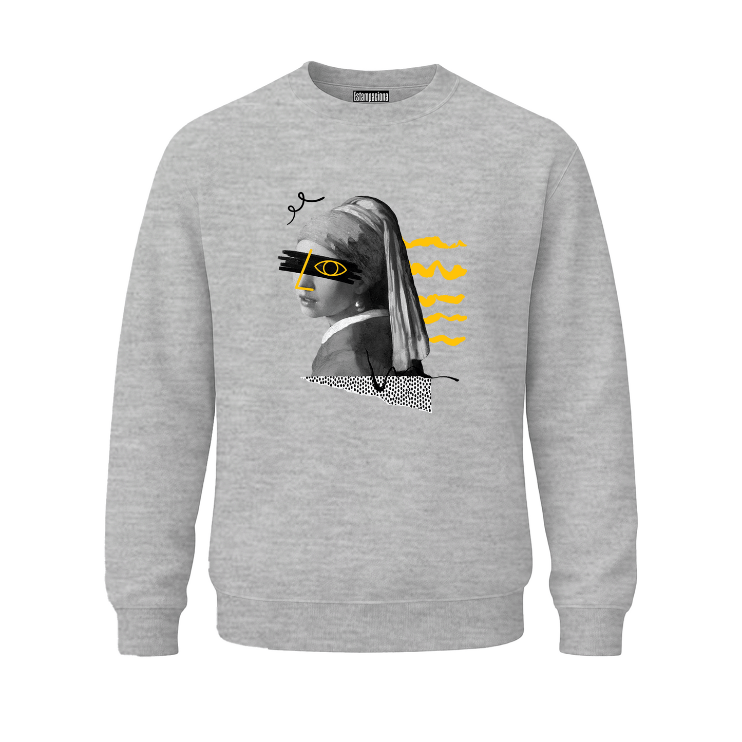 sudadera 50/50 cuello redondo unisex estampado DTF