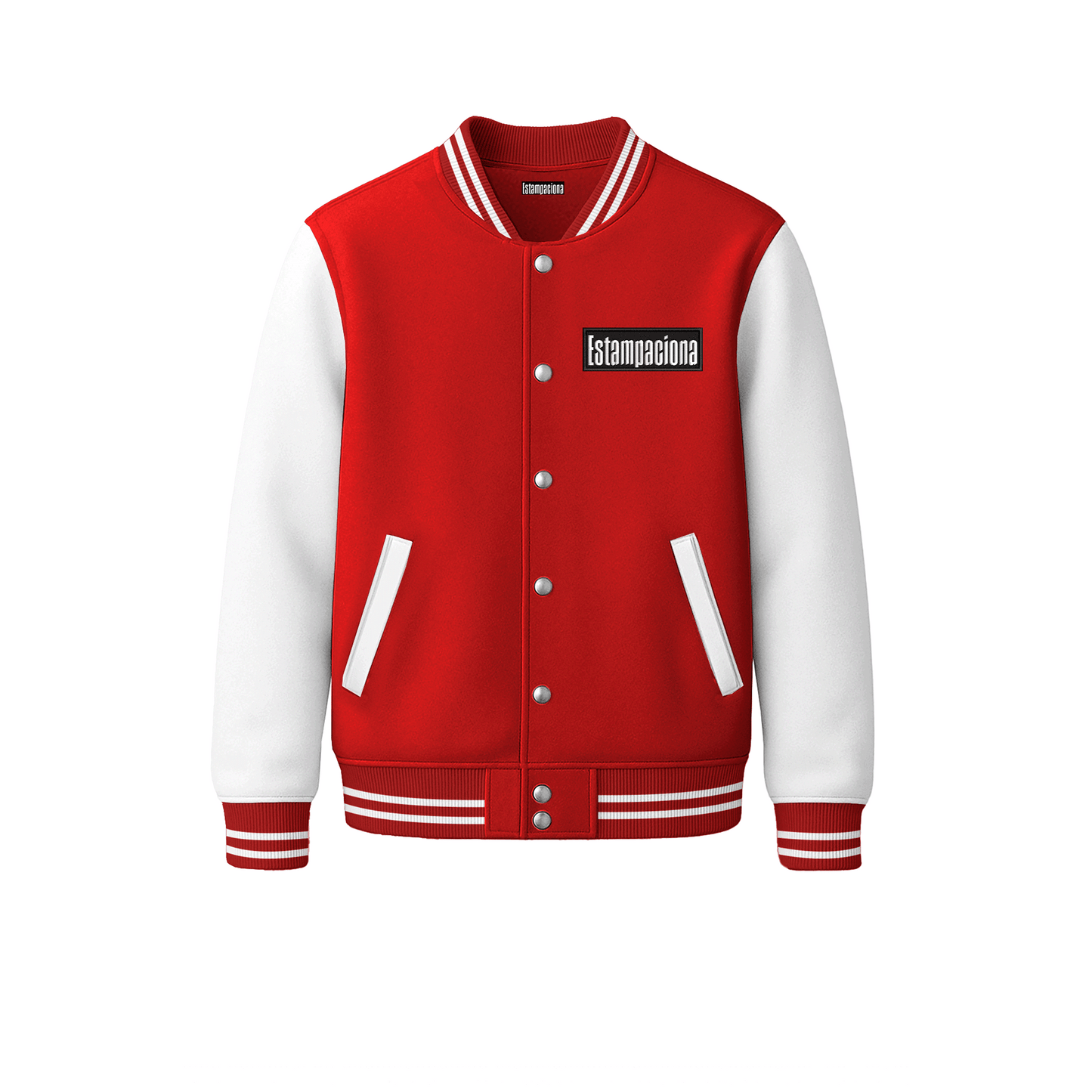 chamarra universitaria varsity jacket doble estampado
