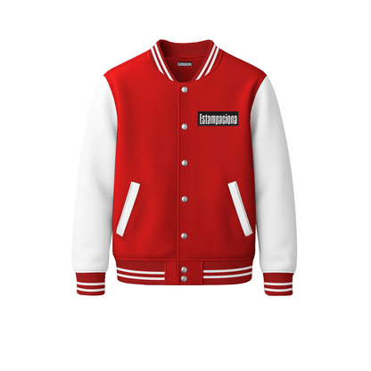 chamarra universitaria varsity jacket doble estampado