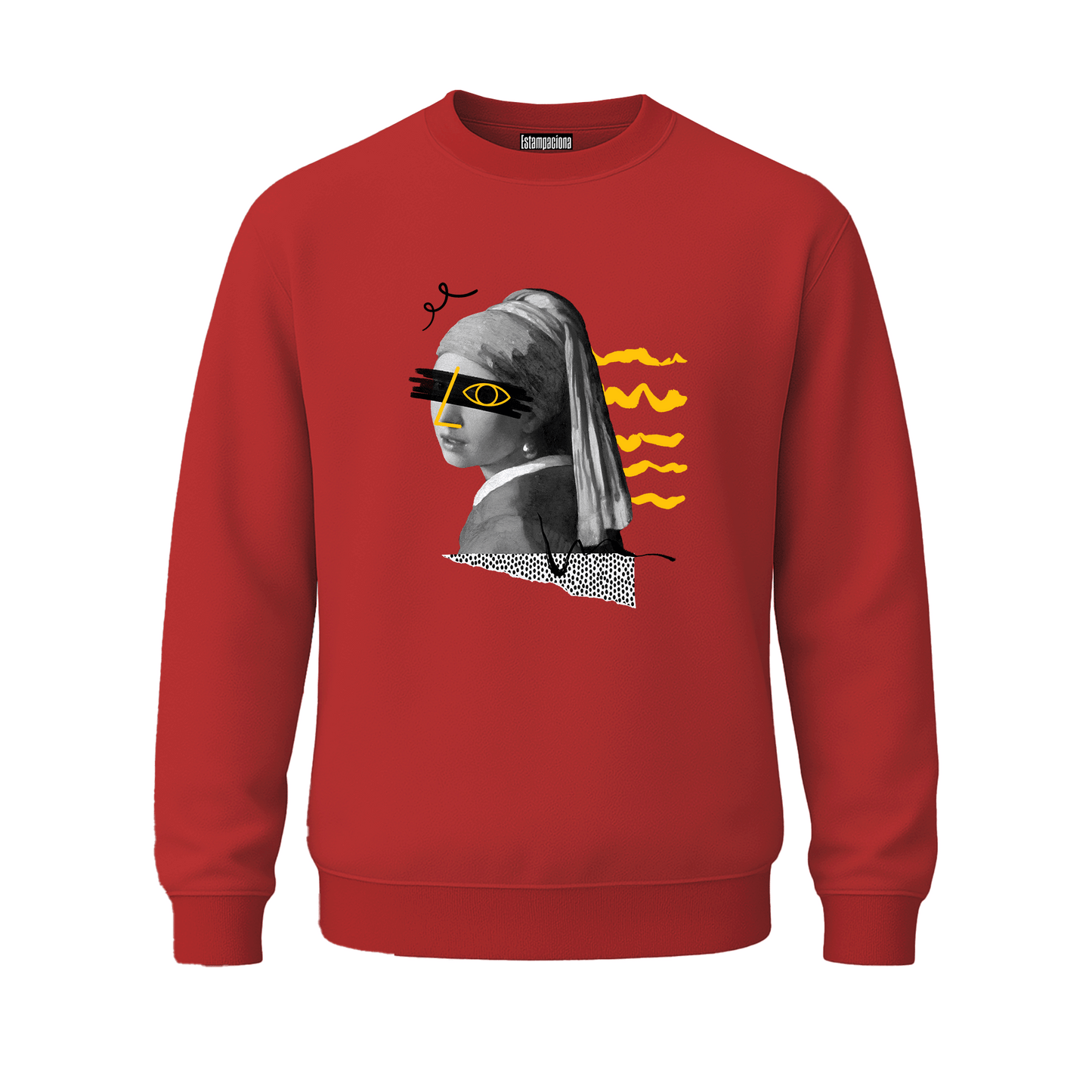 sudadera 50/50 cuello redondo unisex estampado DTF