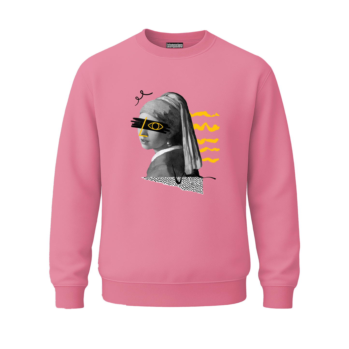 sudadera 50/50 cuello redondo unisex estampado DTF