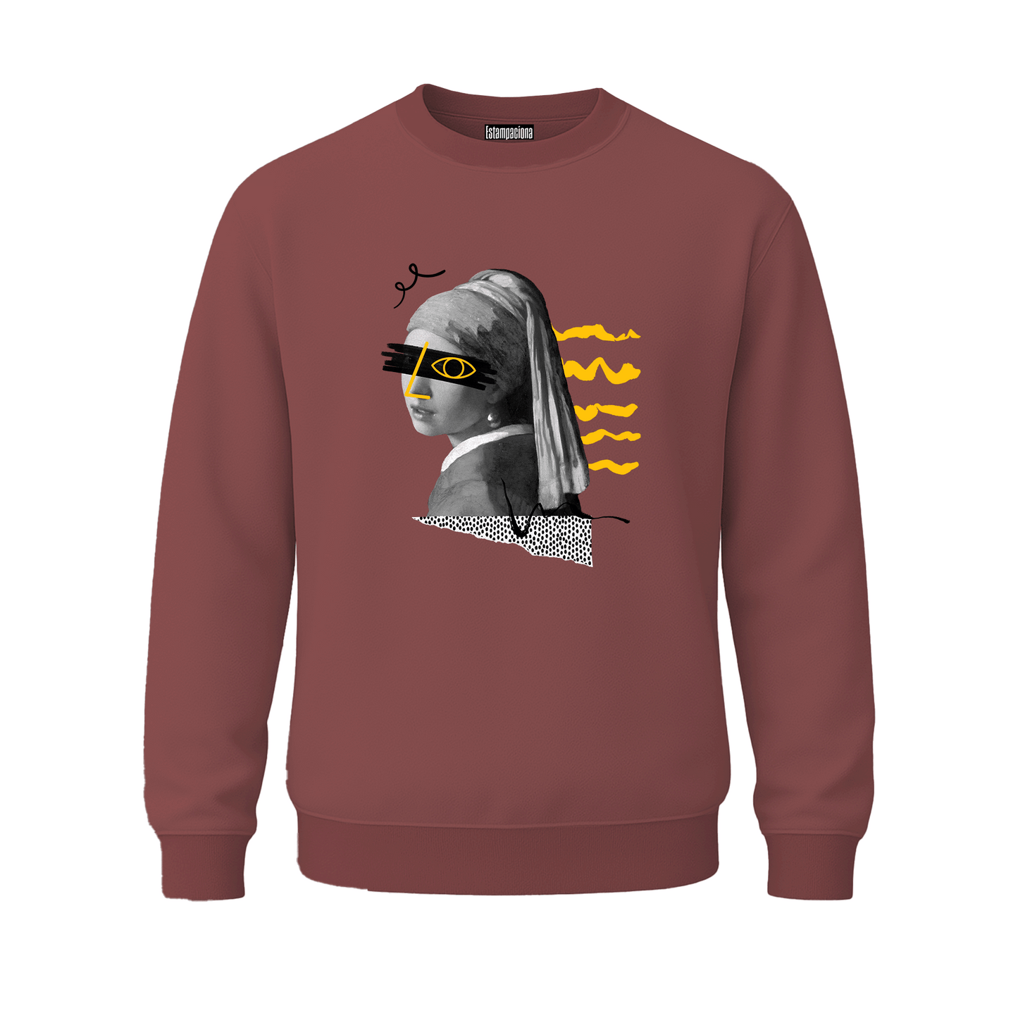 sudadera 50/50 cuello redondo unisex estampado DTF